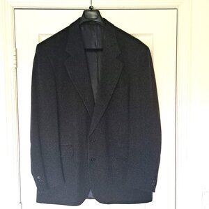 Christian Aujard Marengo Black Camel Hair Wool Blend Sport‎ Coat  Men 46L